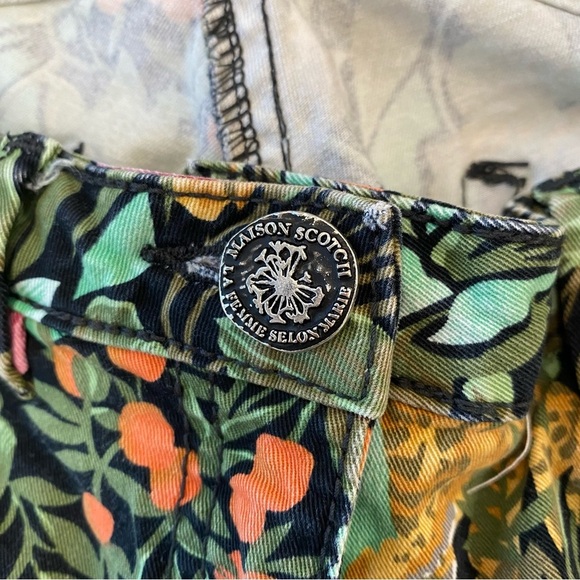 Scotch & Soda Maison Scotch Les Bon Vivants Jungle Print Tapered Jeans exotic lo - Picture 8 of 14